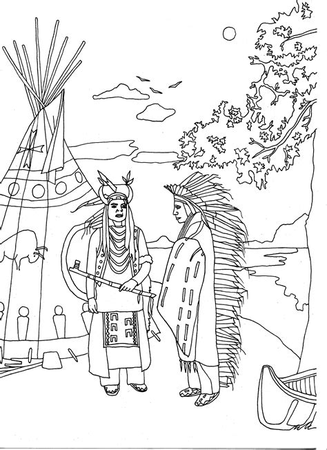 american indian coloring pages|free coloring page of an extended native american family.